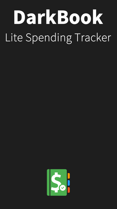 Screenshot #1 pour DarkBook:Lite Spending Tracker