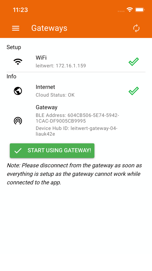 #2. Gateway Setup (iOS) Által: Leitwert GmbH