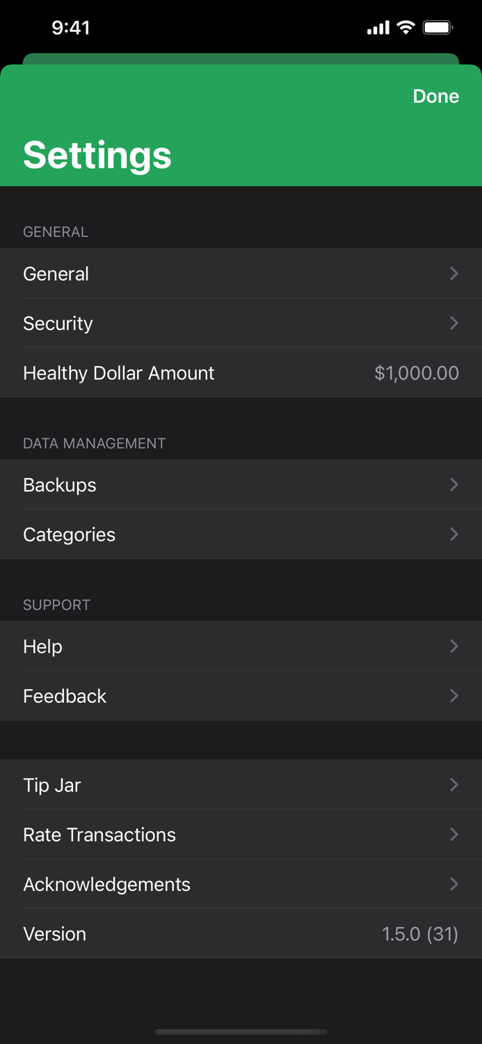 Transactions Simple Checkbook