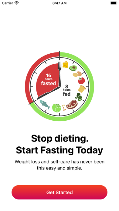 Intermittent Fasting Tracker. Screenshot