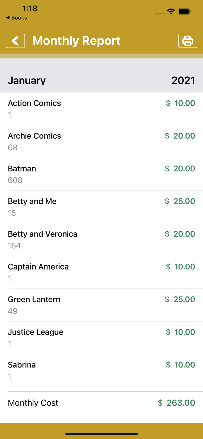 Comic Books Collector