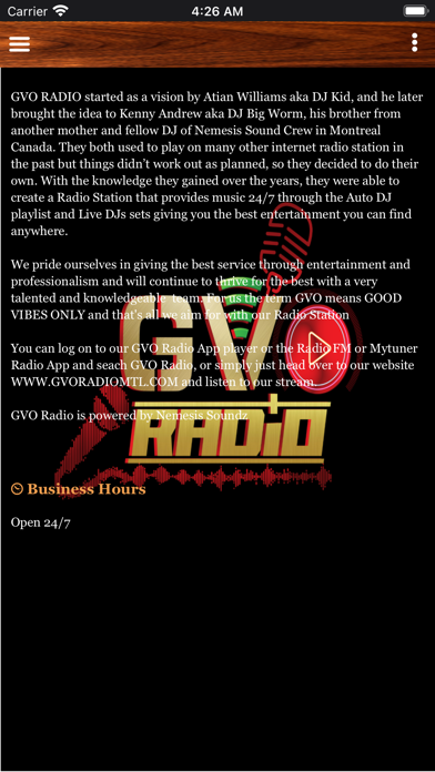 GVO Radio Montreal Screenshot
