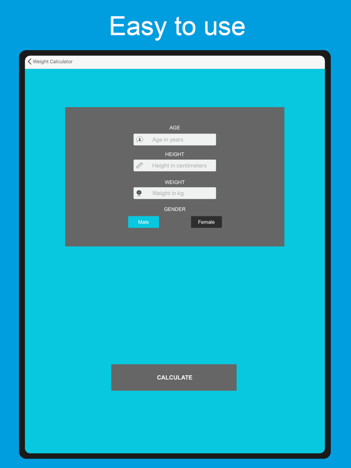 Weight Calculator BMI BMR RDI