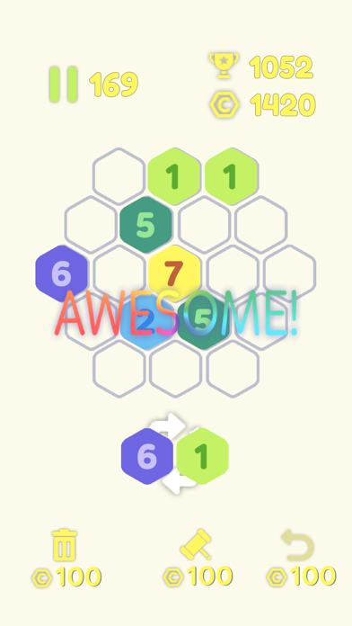 Screenshot #2 pour Make 7 In Hexagon