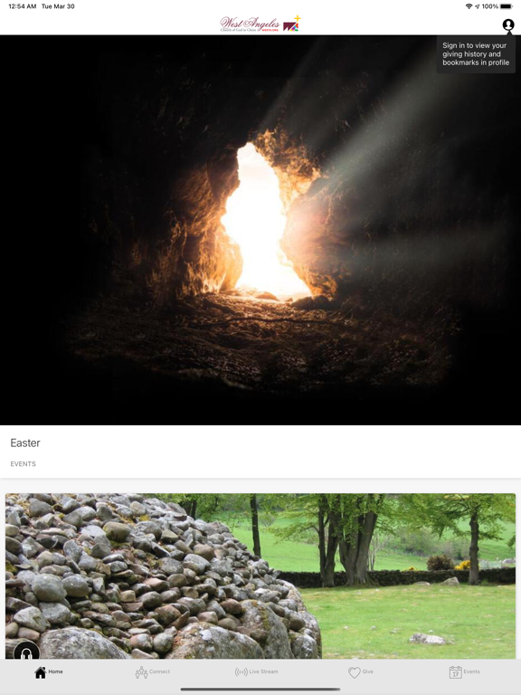 West Angeles iPad screenshot 1 - Lifestyle app