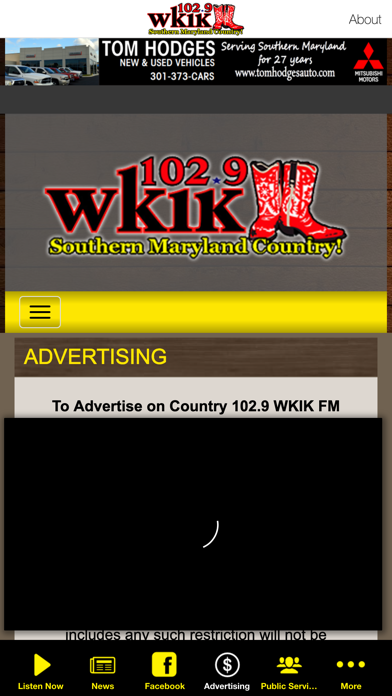 Country 102.9 WKIK Screenshot