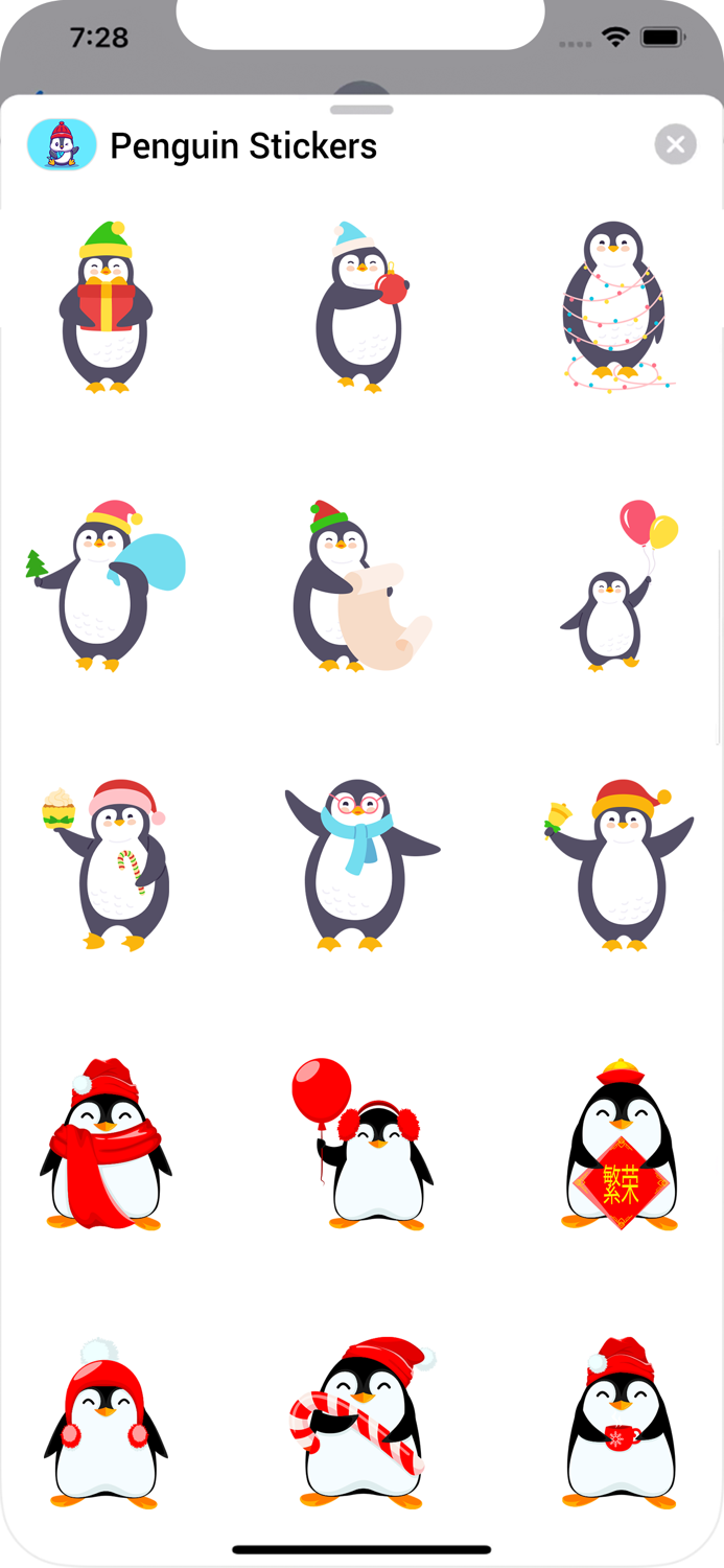 Penguin Stickers for iMessage