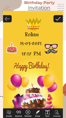 Game screenshot Birthday Party Cards & Frames mod apk