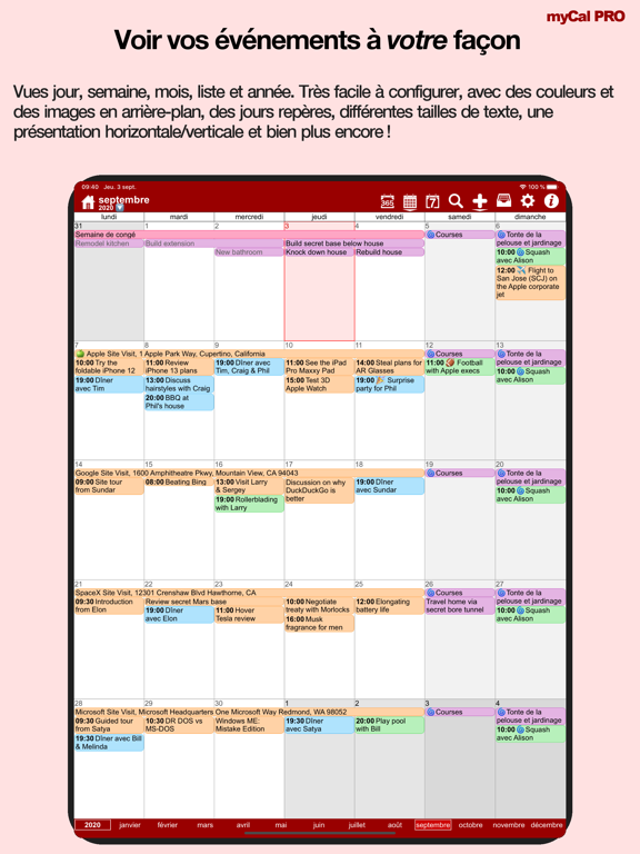 Screenshot #4 pour myCal PRO Planner