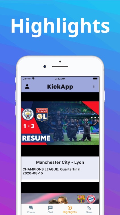 KickApp - Football chat app