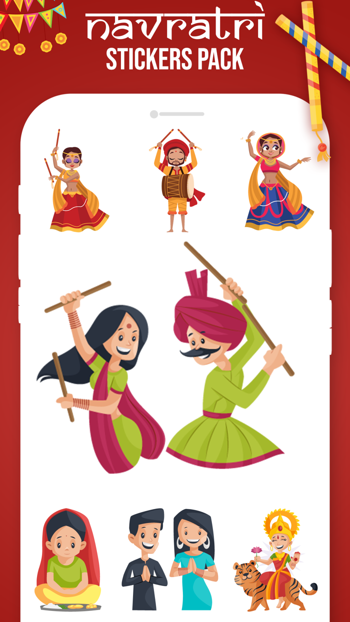 Navratri Stickers
