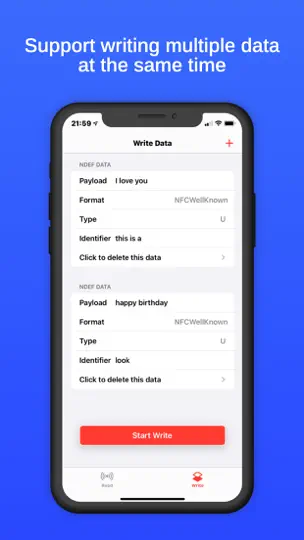 Screenshot von NFC Commander - Reader Writer auf dem iPhone 2