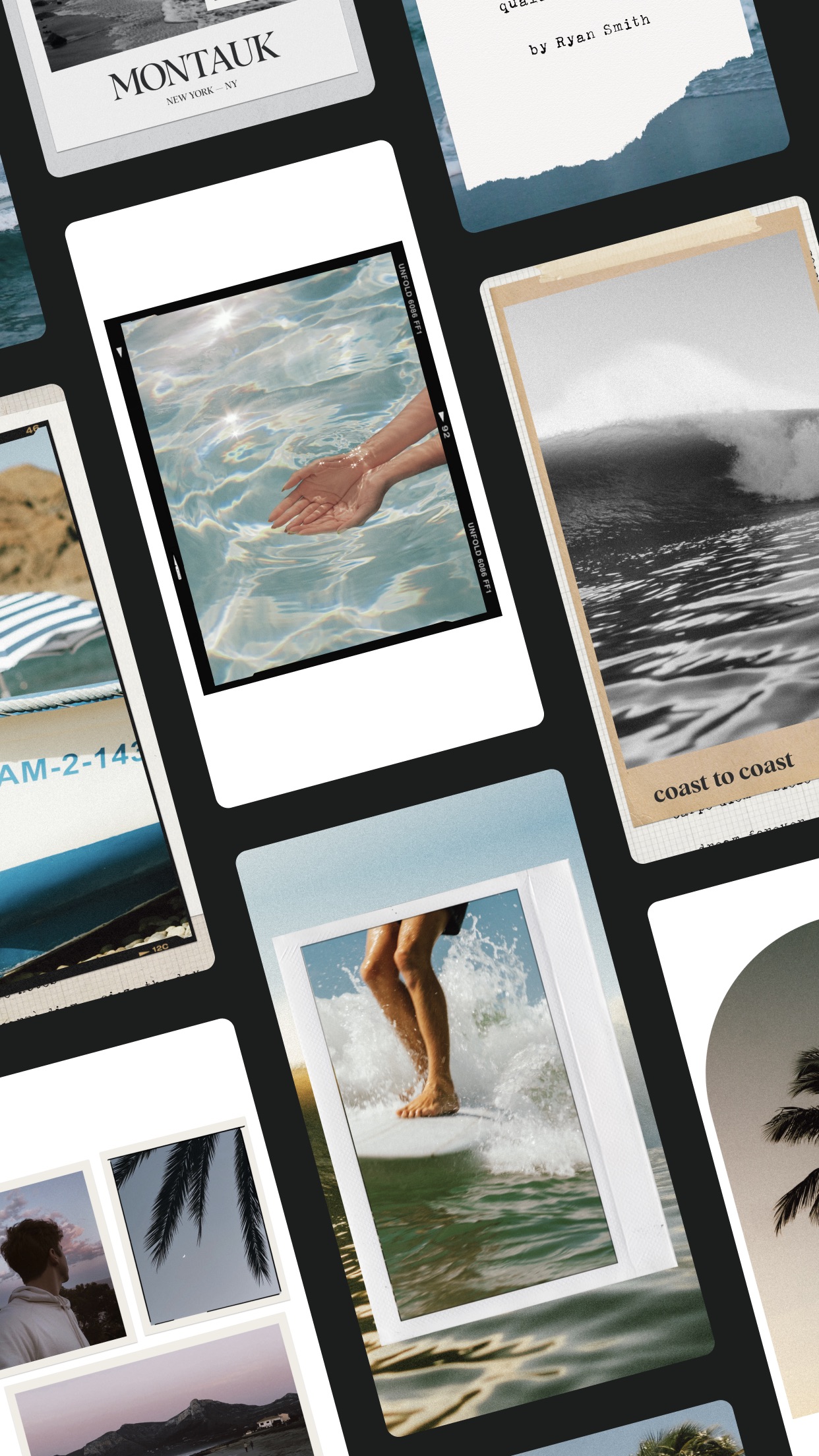 Screenshot do app Unfold — Editor de Histórias
