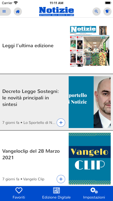 notiziecarpi Screenshot