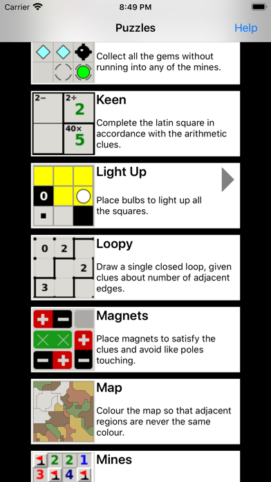 Screenshot #1 pour Simon Tatham's Puzzles