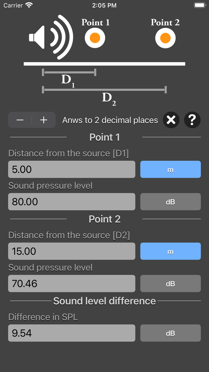 Distance Attenuation Calc