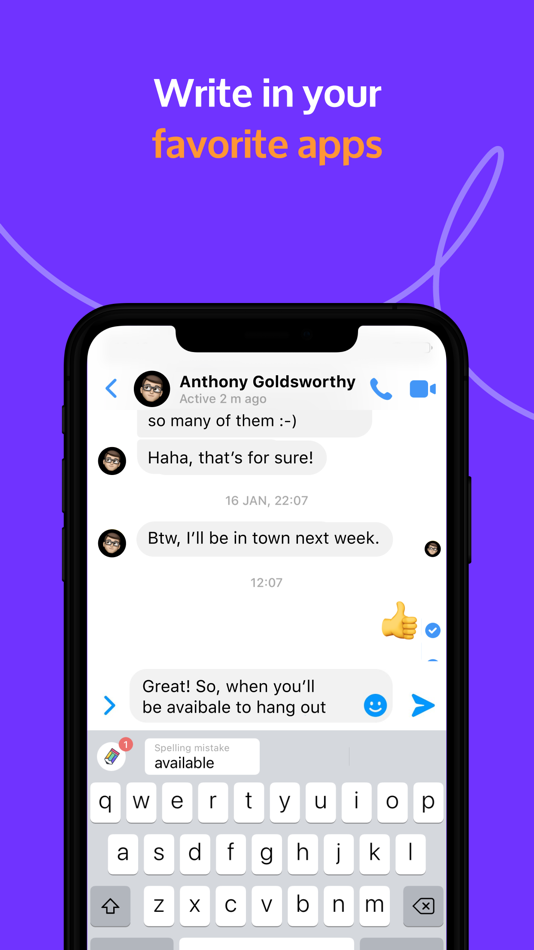 #4. Linguix: Keyboard, Grammar (iOS) Podle: Textly Inc.
