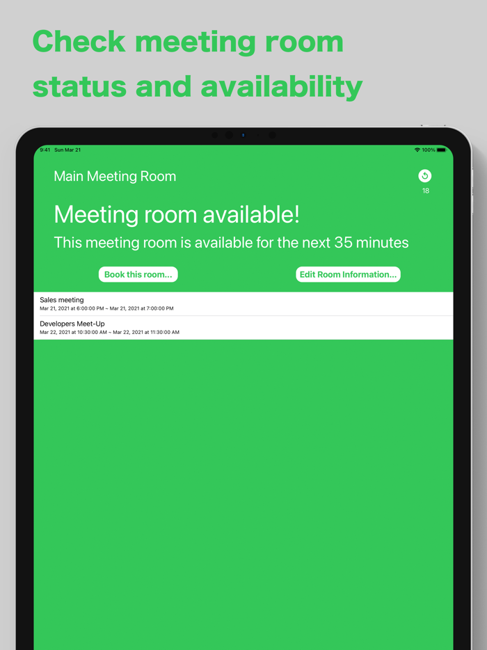 Room.View Meeting room table