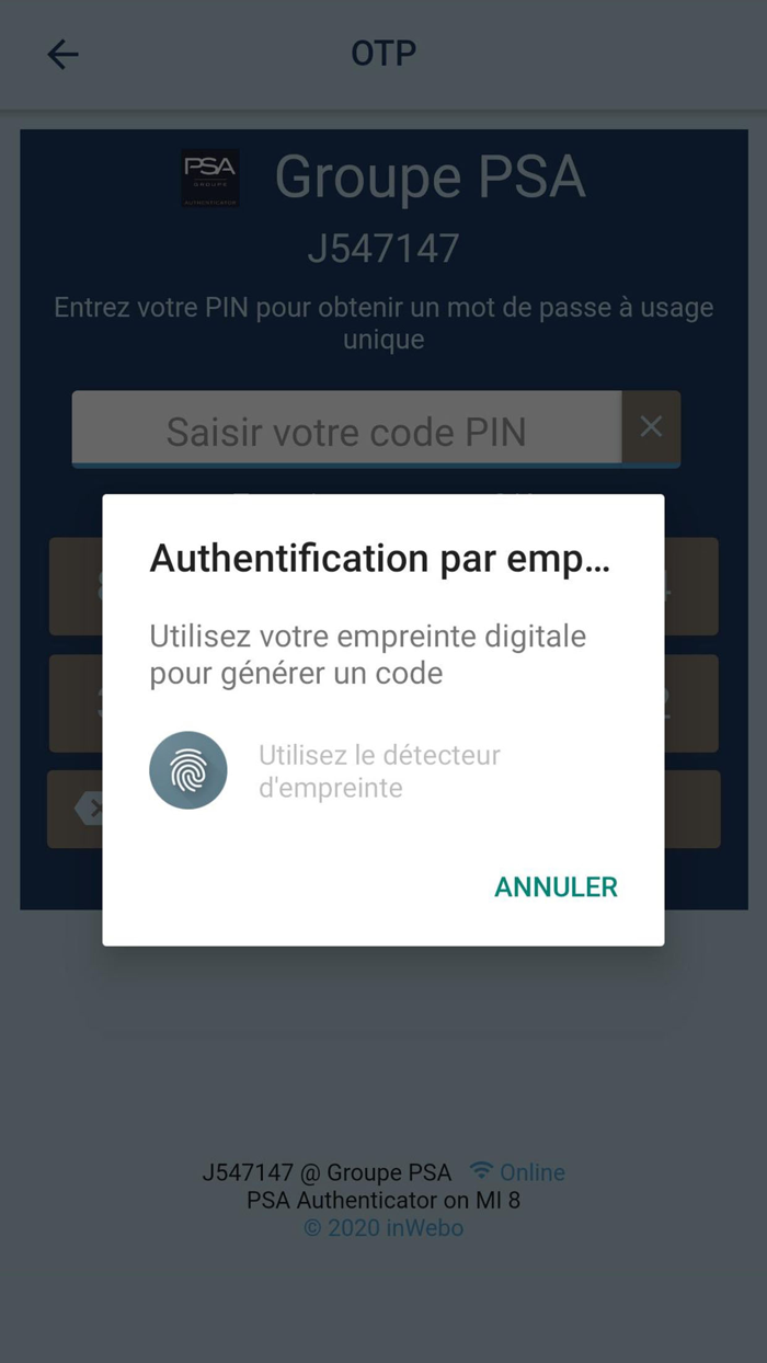 Groupe PSA - Authenticator