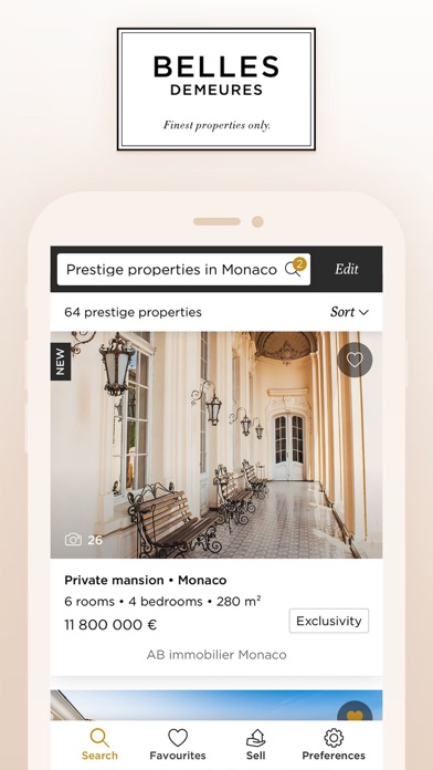 Belles Demeures- real estate Screenshot