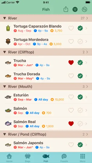 Captura de pantalla de ACNH Travel Guide en iPhone 3
