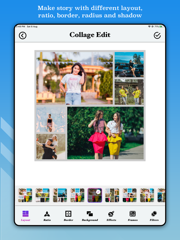 Screenshot #6 pour Collage Maker - Grid Layouts