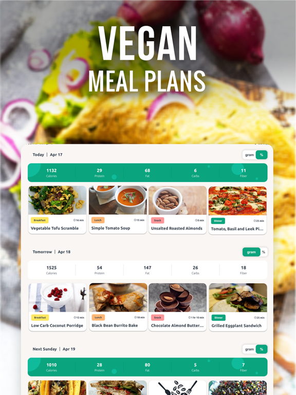 Screenshot #5 pour Vegan Meal Plan & Food Recipes