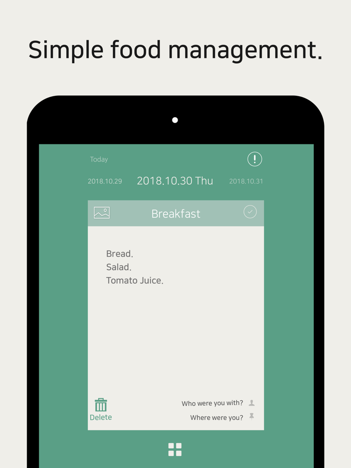Dining Note Simple Diet Diary