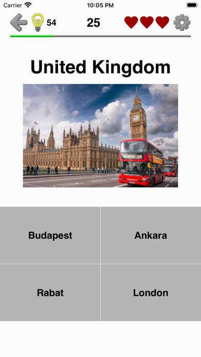 Capitals of the World - Quiz Screenshot