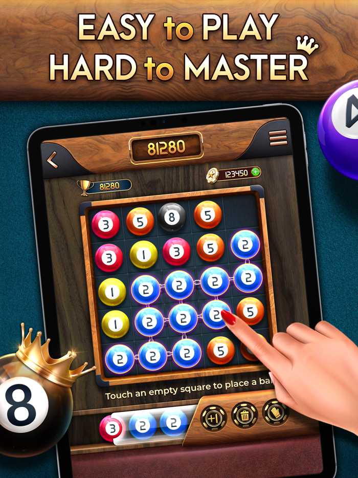 Pooldom Merge 3 Balls Number