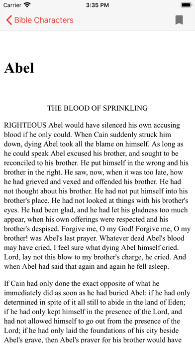 Bible Characters Dictionary Screenshot