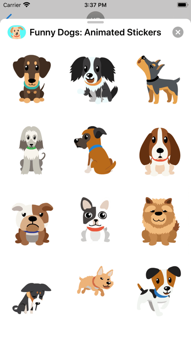 Screenshot #2 pour Funny Dogs: Animated Stickers