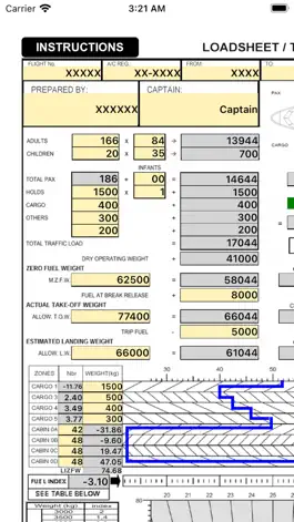Game screenshot A320 LOADSHEET T&B 186 4z PAX apk