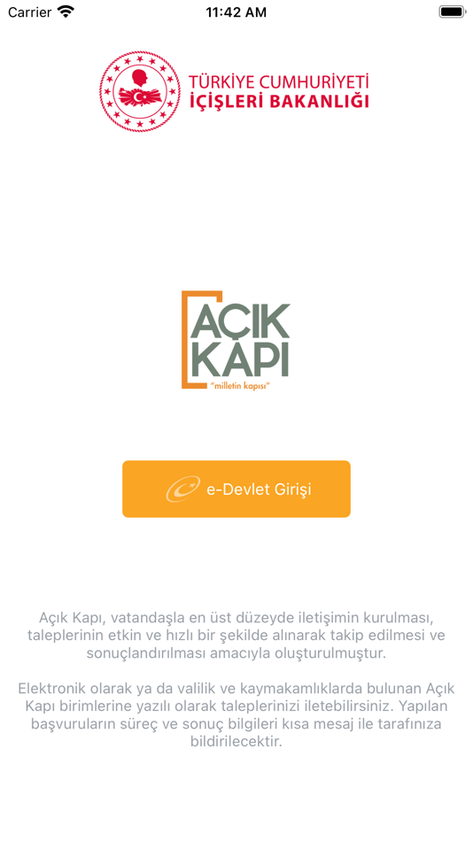 #1. Açık Kapı (iOS) Podle: T.C. İçişleri Bakanlığı