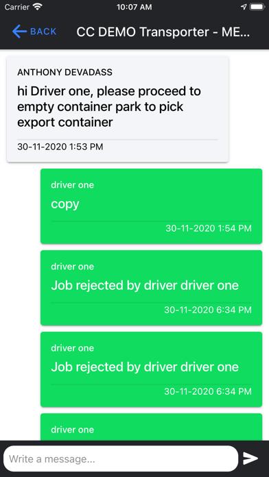 Driver Mobility Screenshot