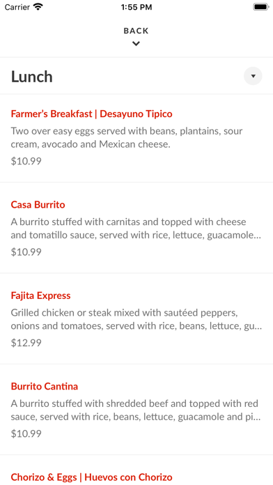 Casa Tequila Bar & Grill Screenshot