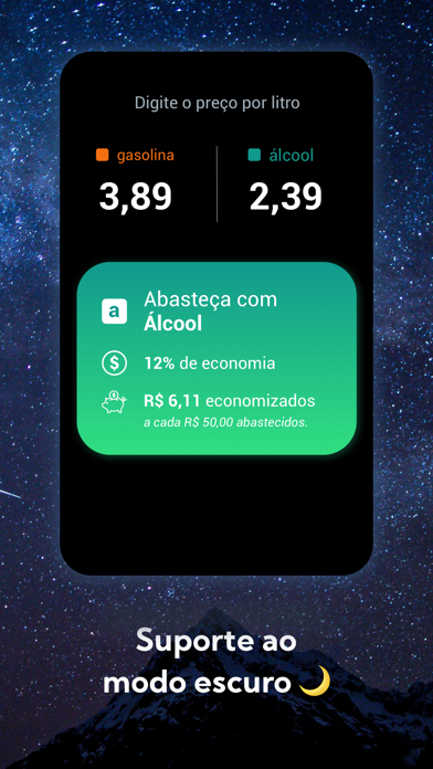 Álcool ou Gasolina Calculadora Screenshot