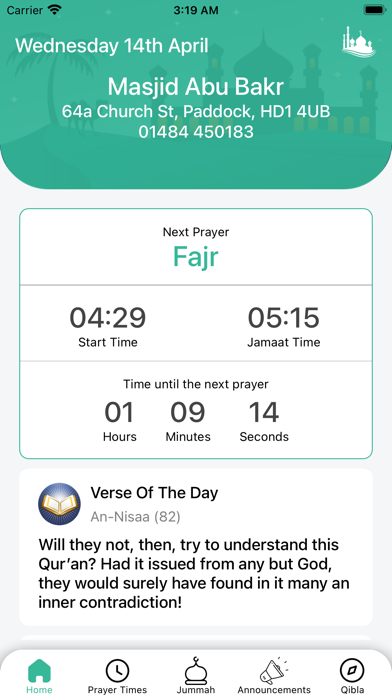 Huddersfield Prayer Times Screenshot