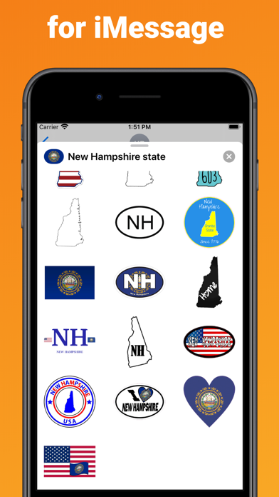 Screenshot #3 pour New Hampshire emoji & stickers