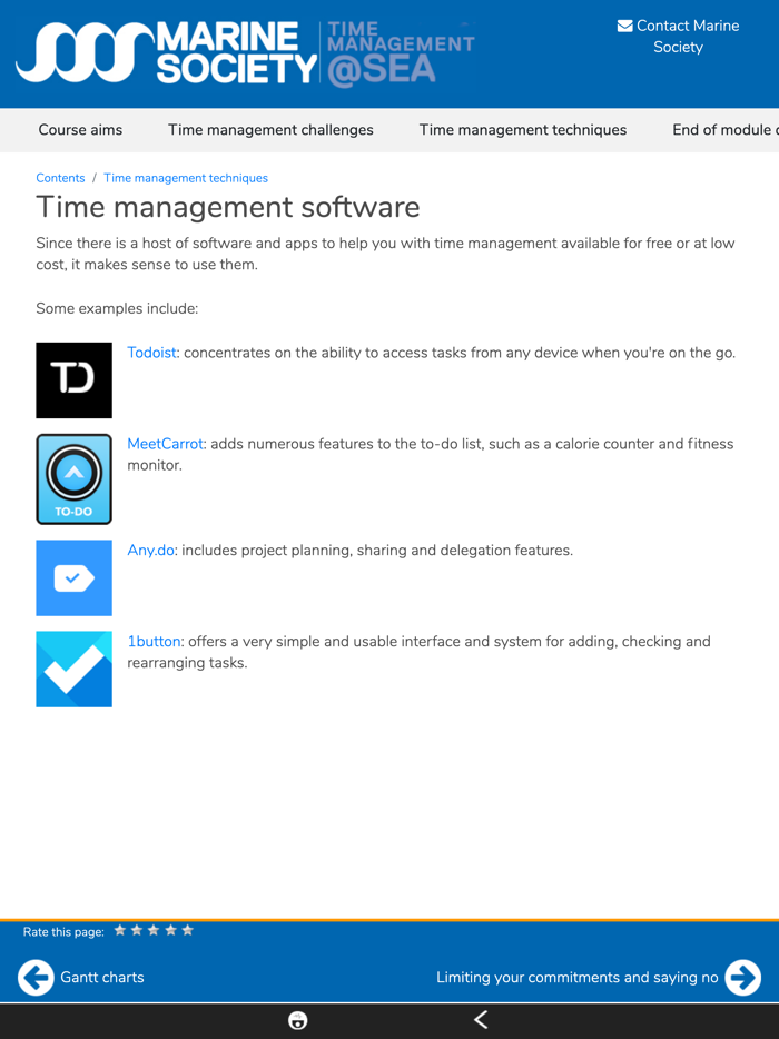 Time Management at Sea