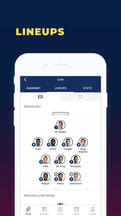 Barcelona Live — Goals & News. Screenshot