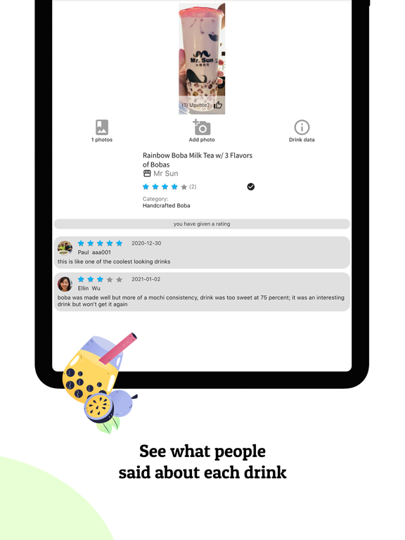 Bubble -- boba finder iPad screenshot 5 - Food & Drink app