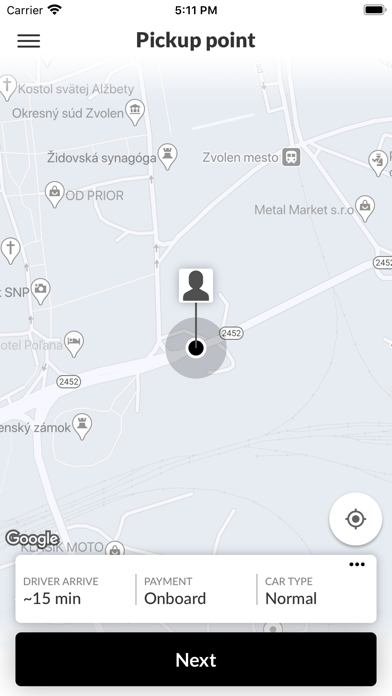 VIP Taxi Zvolen Screenshot