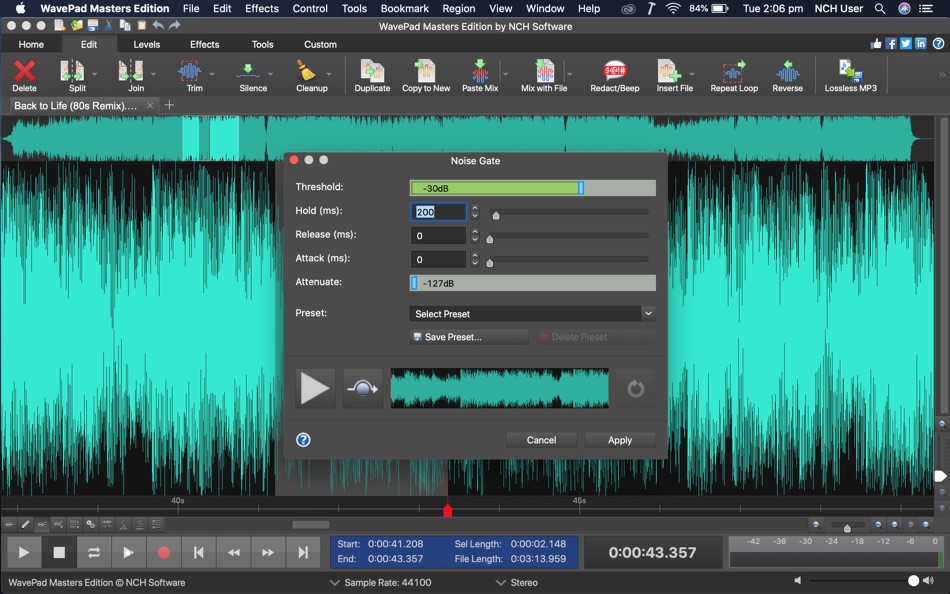 #4. WavePad Masters Edition (macOS) Av: NCH Software