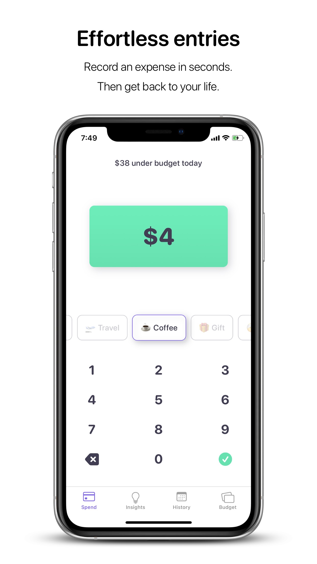 Screenshot do app Nudget: Budgeting Made Simple