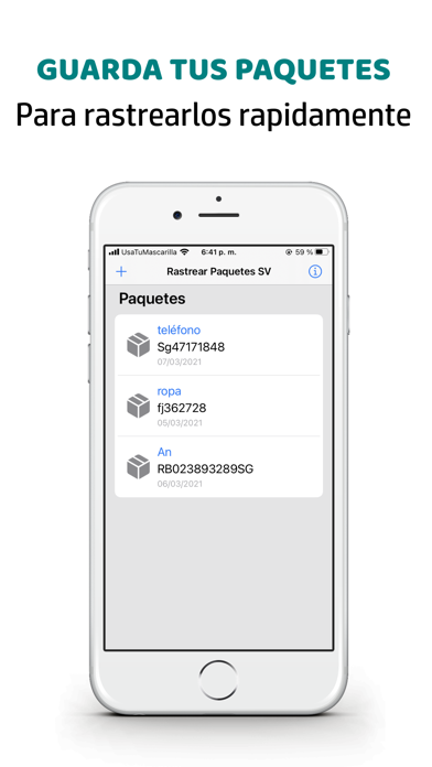 Screenshot #1 pour Rastrear Paquetes SV
