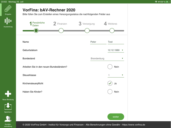 Screenshot #5 pour VorFina: bAV-Rechner