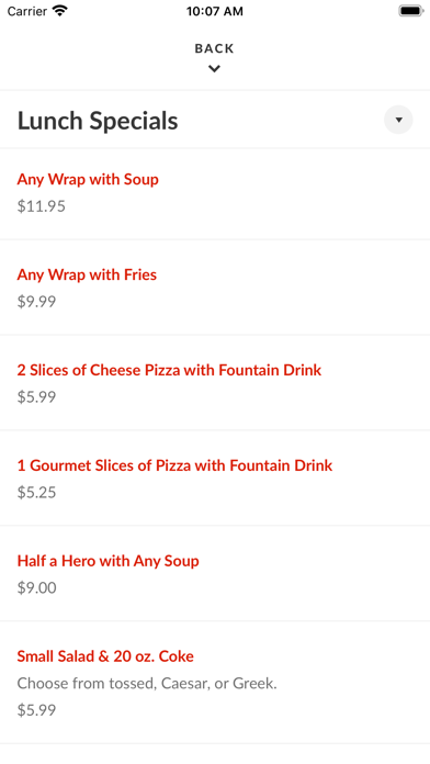 Rocco's Amici Express Pizzeria Screenshot