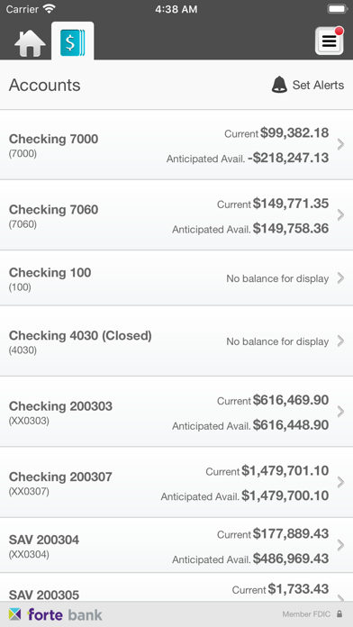 Forte Bank Biz Mobile Banking Screenshot