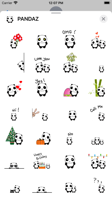 PANDAZ Sticker Pack Screenshot